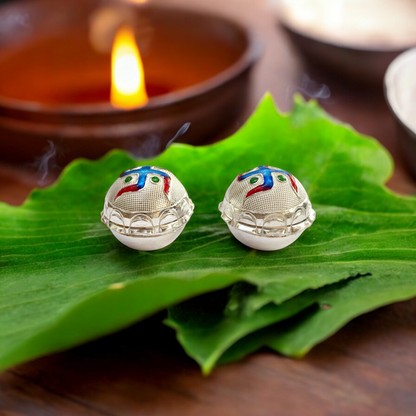 Silver Supari for Puja with Swastik - 2Pc