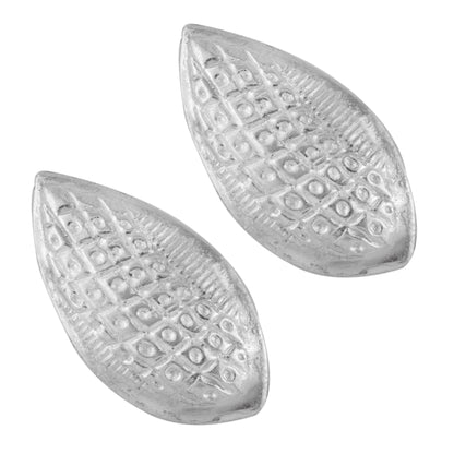 97%-99% Pure Silver Badam (Almond) Dryfruit for Puja Pooja, Gift, Holy Offering, Bhog, Mandir and Temple Décor | Pure Silver Puja Item (Pack of 2pc)