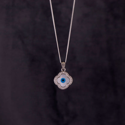 silver MOP pendant and chain combo