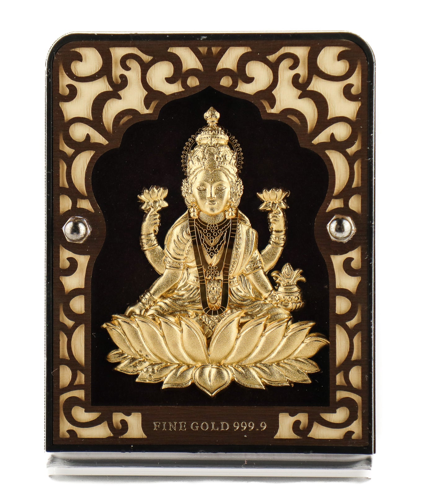 24k Pure Gold Foil Laxmi Frame - 4x3 Inches