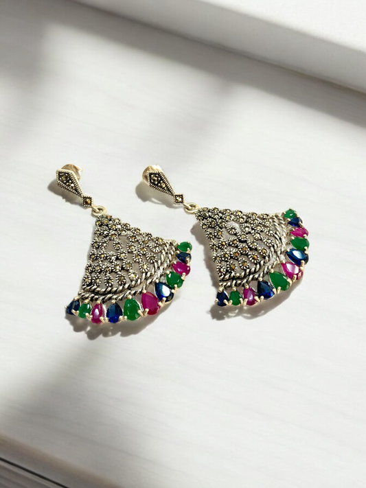 Stone studded earrings