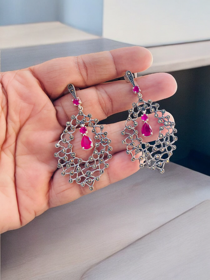 Ruby studded Earrings