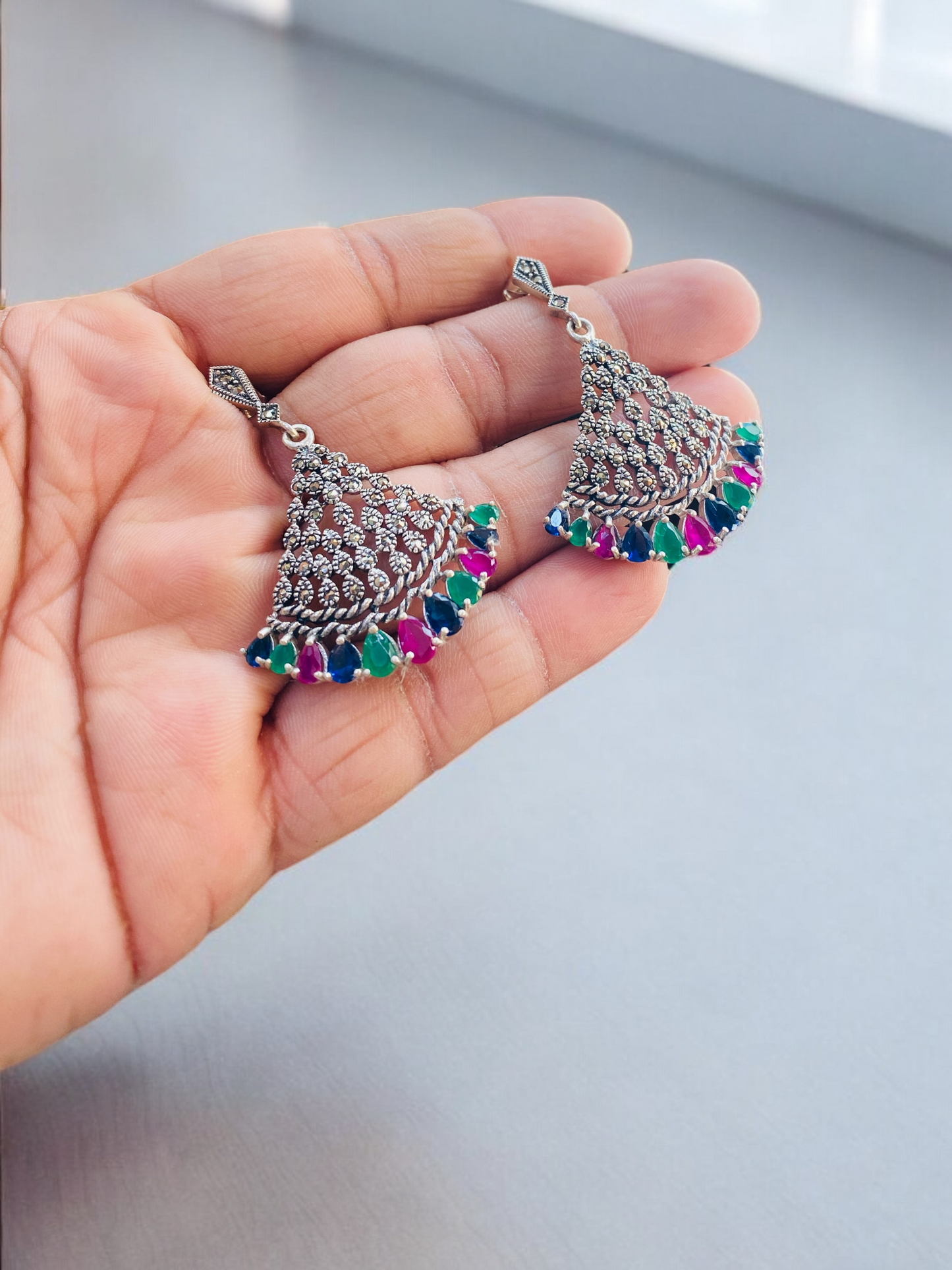 Stone studded earrings