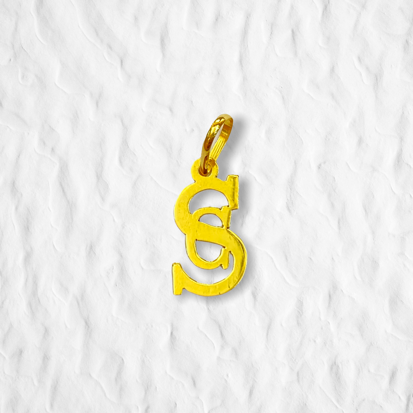 18K Gold Chain with Name Initial Pendant