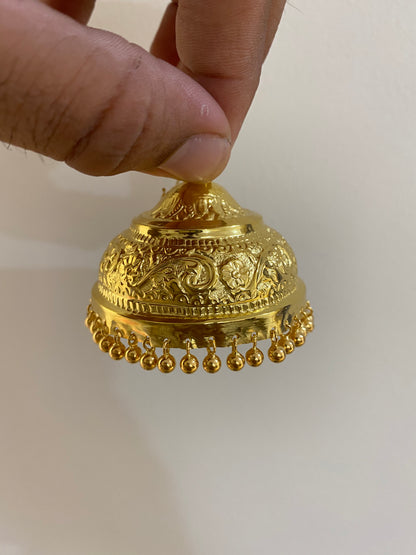 22K Gold Chattar of 2 Inch- Handcrafted with Famous Kutchi Carving