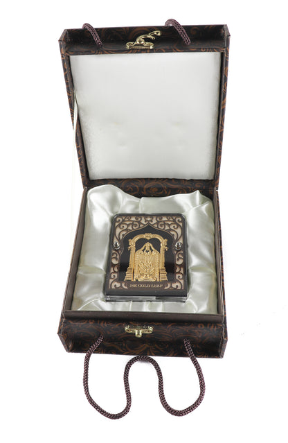 24k Pure Gold Foil Tirupathi Balaji Frame - 4x3 Inches