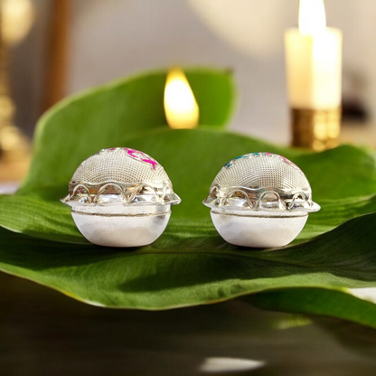 Silver RIddhi Siddhi Supari for Puja - 1 pair