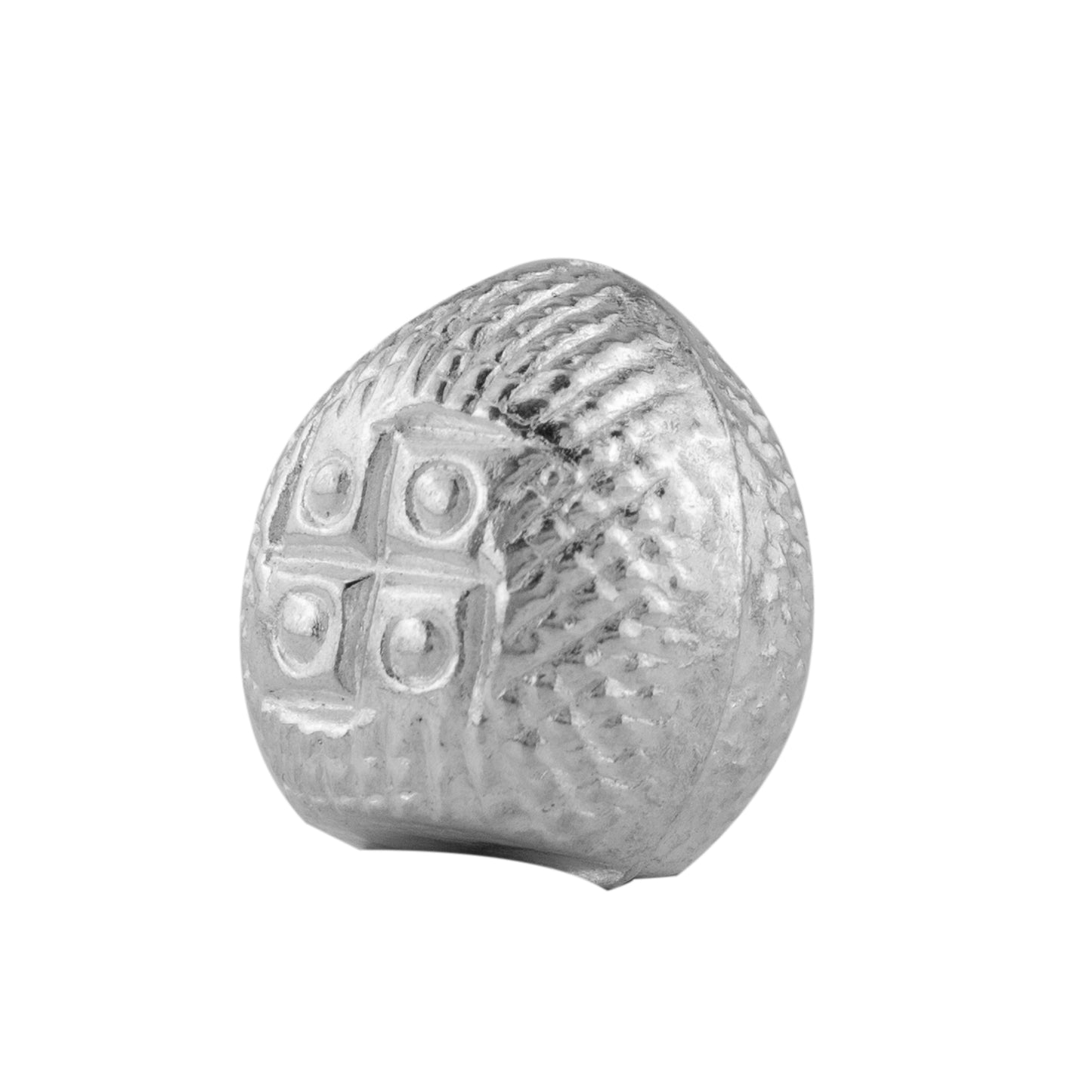 97%-99% Pure Silver Supari with Swastik for Puja Pooja, Gift, Holy Offering, Bhog, Mandir and Temple Decor (1pc)