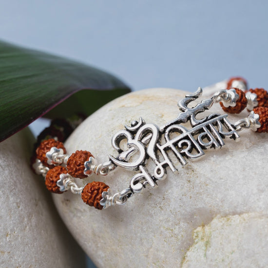 Video showing Silver Rudraksha Rakhi with Om Trishul Motif and its use.